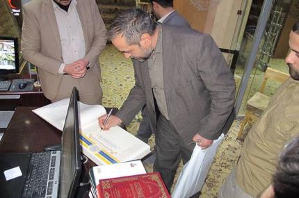 وفد من (كلية الدراسات الانسانية الجامعة  قسم هندسة تقنيات الحاسوب التابعة للعتبة العباسية المقدسة)