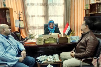 زيارة وفد مكتبة الروضة الحيدرية الى جامعة البصرة وجامعة بغداد من اجل التعاون الثقافي مع الجامعات العراقية والمؤسسات الثقافية