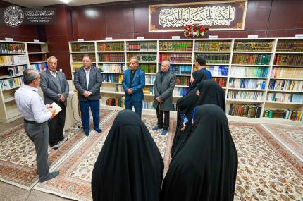 وفد من المكتبة المركزية العامة في الكوفة يزور مكتبة الروضة الحيدرية