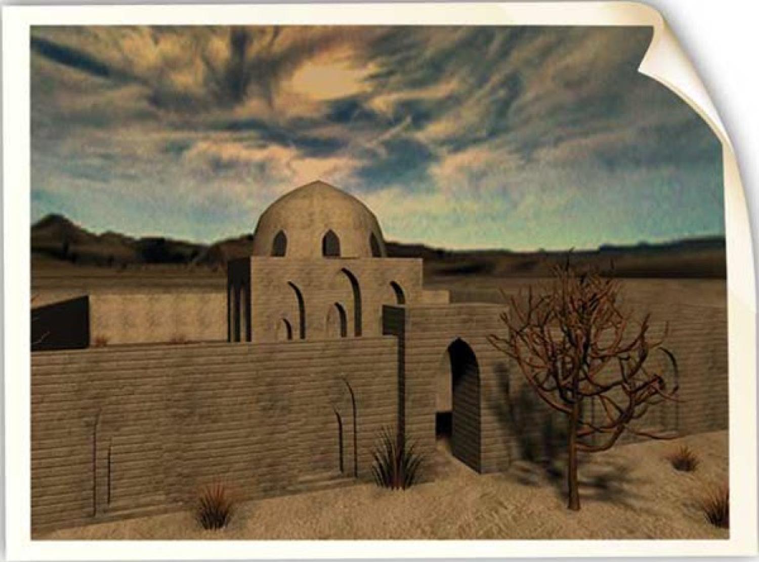 رسم تقريبي لظهور قبر الحسين (ع)