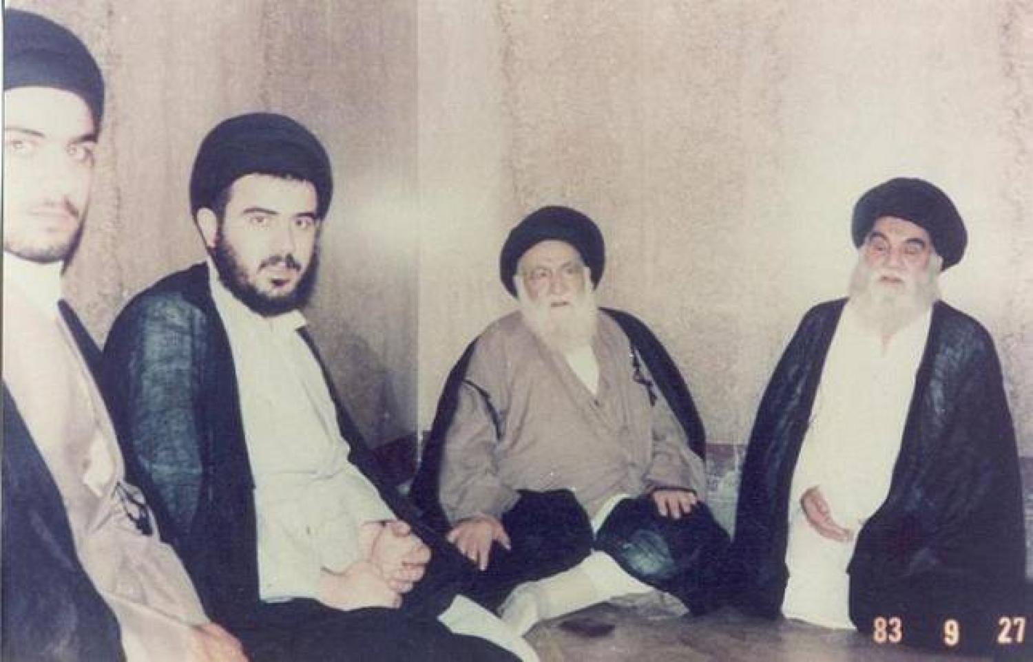 مع زعيم الحوزة العلمية السيد ابوالقاسم الخوئي ( قدس الله نفسيهما)