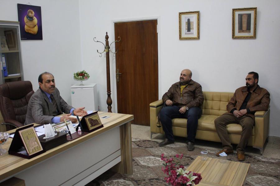 زيارة وفد مكتبة الروضة الحيدرية الى جامعة البصرة وجامعة بغداد من اجل التعاون الثقافي مع الجامعات العراقية والمؤسسات الثقافية
