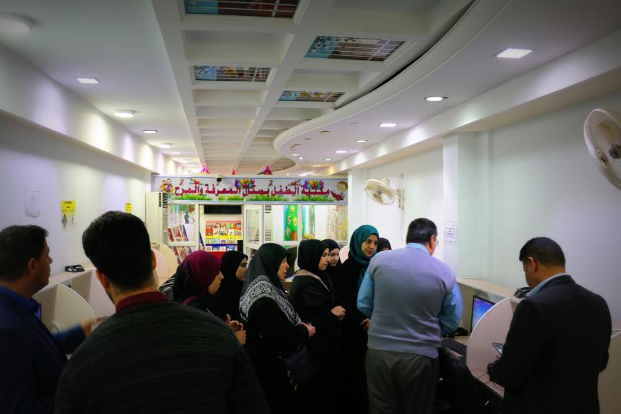 مجموعة من كوادر المكتبات اللبنانية ومتخصصيها في ضيافة مكتبة الروضة الحيدرية