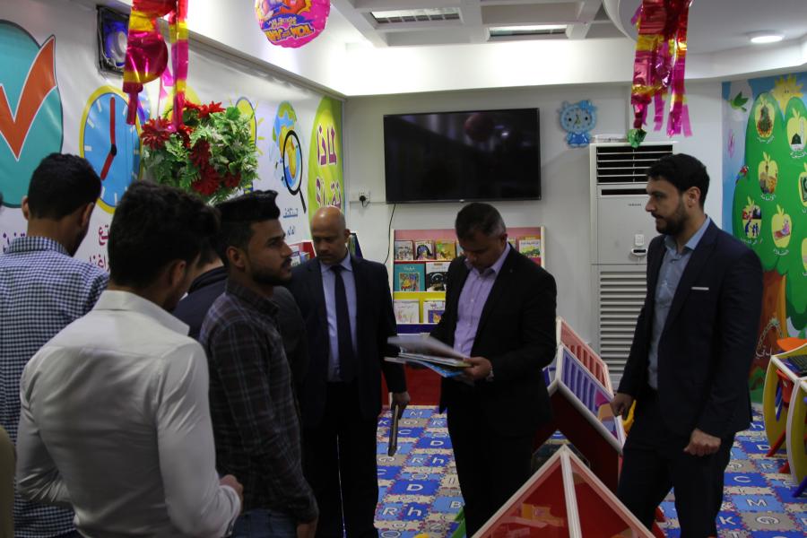 أساتذة وطلاب كلية الهندسة جامعة الكوفة في رحاب مكتبة الروضة الحيدرية ‏