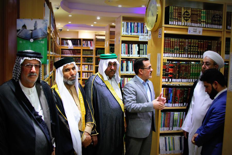 مكتبة الروضة الحيدرية تستضيف وفد من علماء اهل السنة في خانقين 