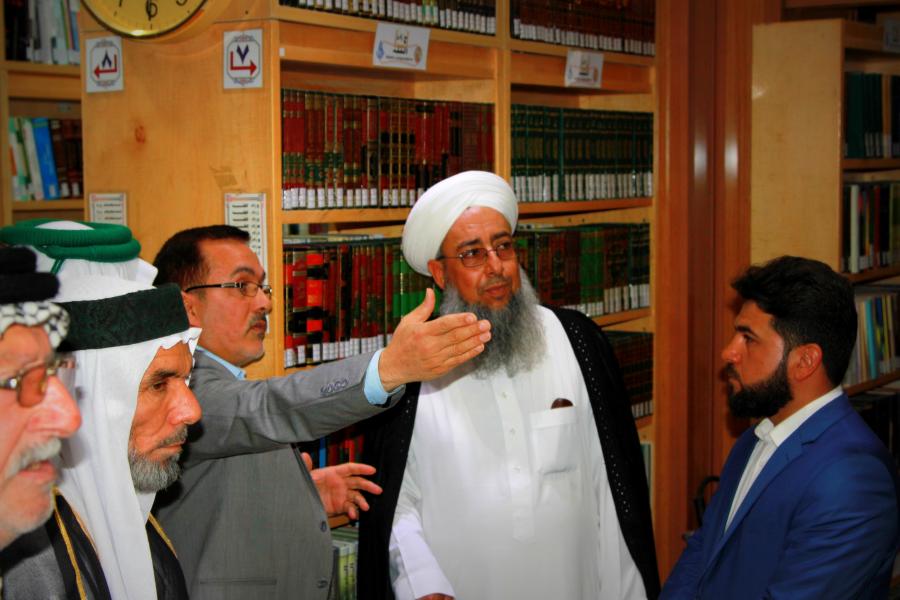 مكتبة الروضة الحيدرية تستضيف وفد من علماء اهل السنة في خانقين 