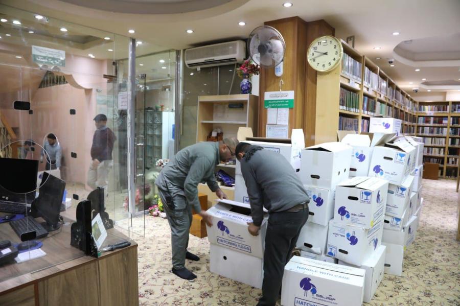 مكتبة الروضة الحيدرية تستنفر جهودها لانتقالها إلى مقرّها الجديد في صحن فاطمة(عليها السلام)