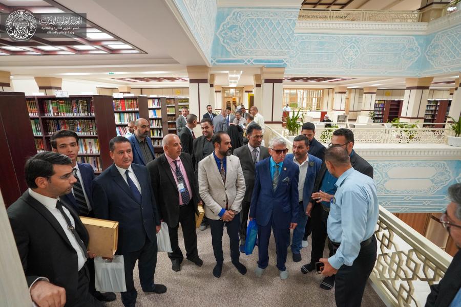 مكتبة الروضة الحيدرية تستقبل الوفود المشاركة في المؤتمر الثاني لإحياء تراث أمير المؤمنين (عليه السلام)