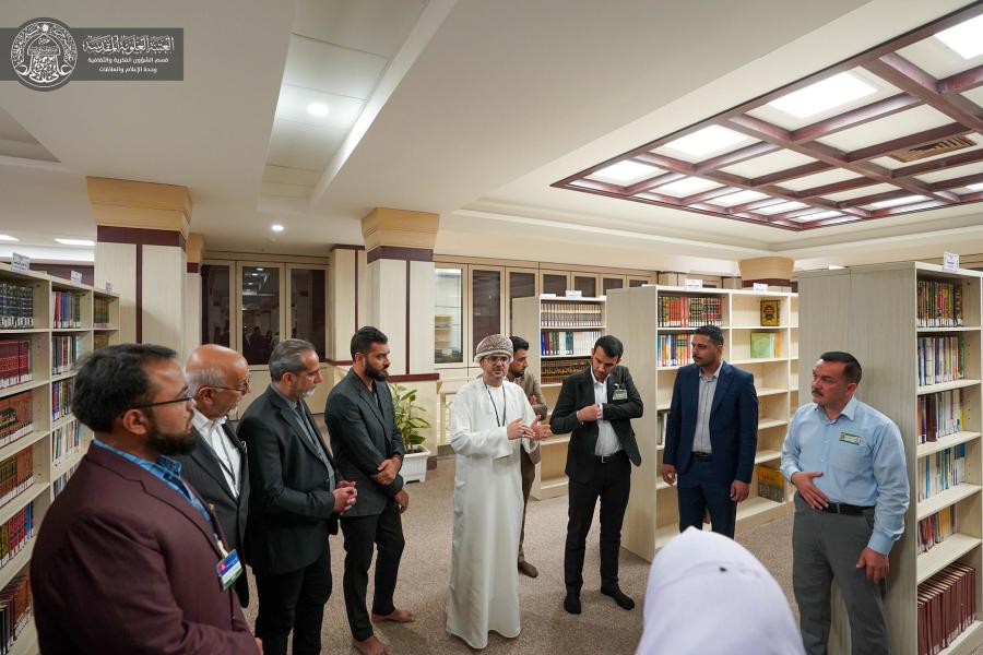 وفدٌ متعدد الجنسيات يطلع على المصادر العلمية والفكرية في مكتبة الروضة الحيدرية