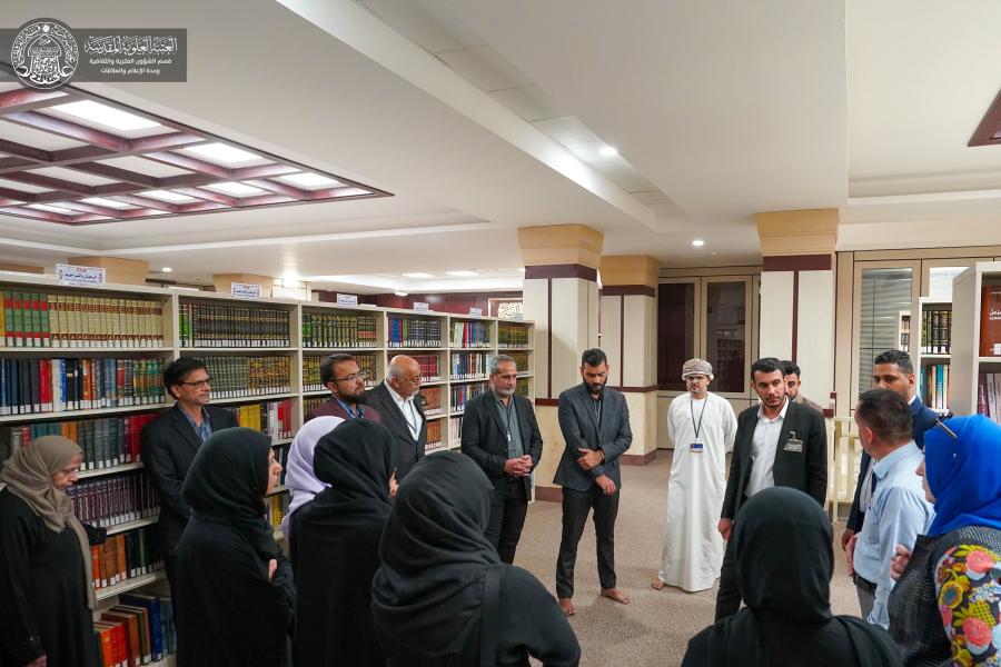 وفدٌ متعدد الجنسيات يطلع على المصادر العلمية والفكرية في مكتبة الروضة الحيدرية