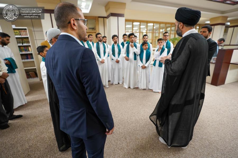 مكتبة الروضة الحيدرية تستقبل وفدًا من حفَظَة القرآن الكريم من العتبة الحسينية المقدسة