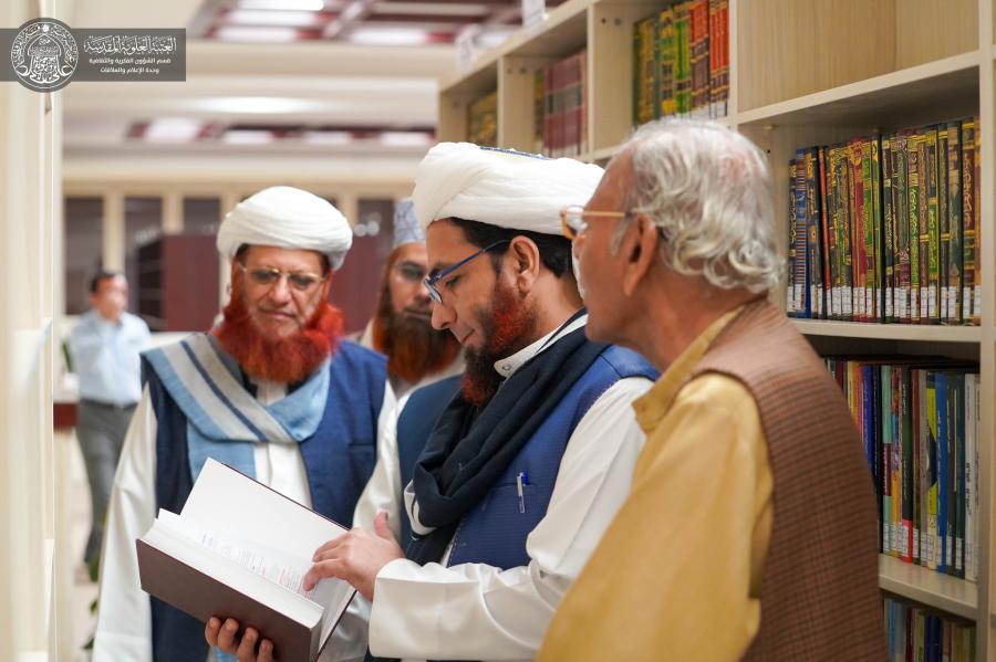  وفد من العلماء والباحثين من دولة باكستان يطلع على المعالم الفكرية والأدبية والعلمية في مكتبة الروضة الحيدرية