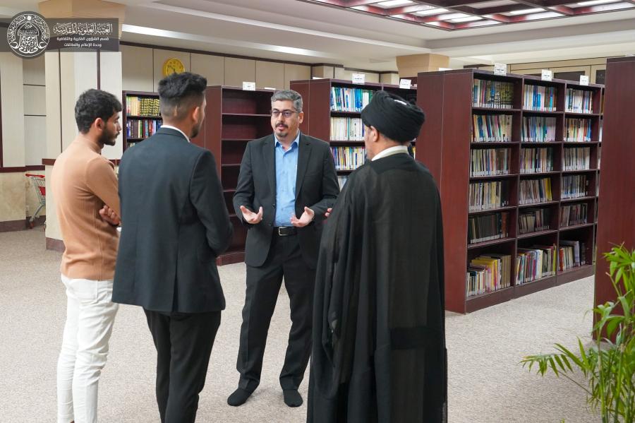 مكتبة الروضة الحيدرية تستقبل وفد طلبة جامعة ميسان