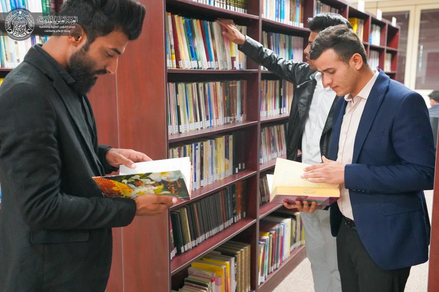 مكتبة الروضة الحيدرية تستقبل وفد طلبة جامعة ميسان