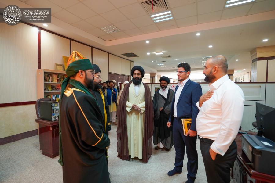 وفد الطريقة القادرية من الهند يزور قسم الشؤون الفكرية والثقافية في العتبة العلوية المقدسة