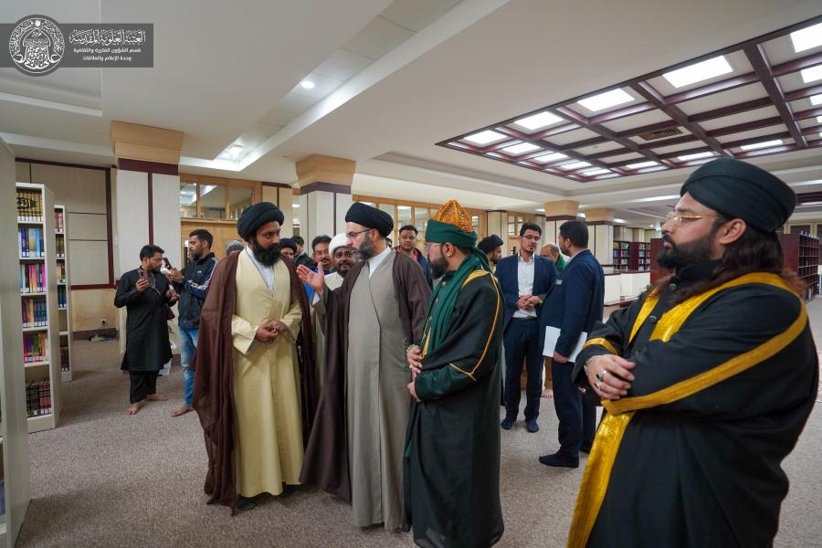 وفد الطريقة القادرية من الهند يزور قسم الشؤون الفكرية والثقافية في العتبة العلوية المقدسة
