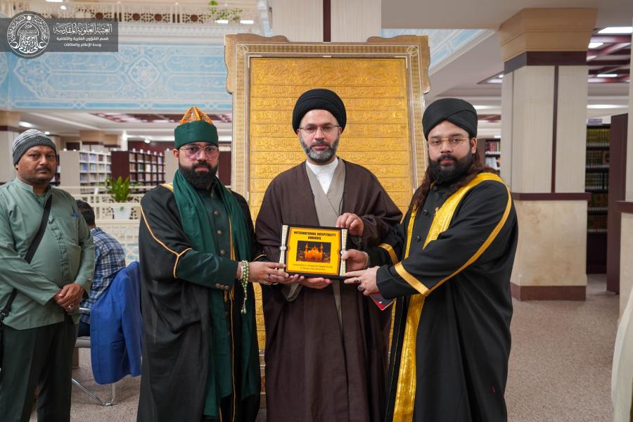 وفد الطريقة القادرية من الهند يزور قسم الشؤون الفكرية والثقافية في العتبة العلوية المقدسة