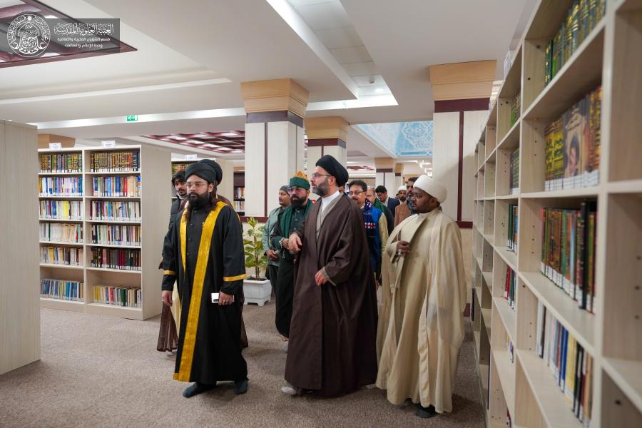 وفد الطريقة القادرية من الهند يزور قسم الشؤون الفكرية والثقافية في العتبة العلوية المقدسة