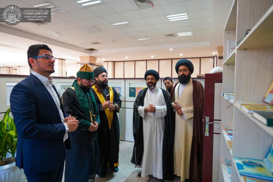وفد الطريقة القادرية من الهند يزور قسم الشؤون الفكرية والثقافية في العتبة العلوية المقدسة