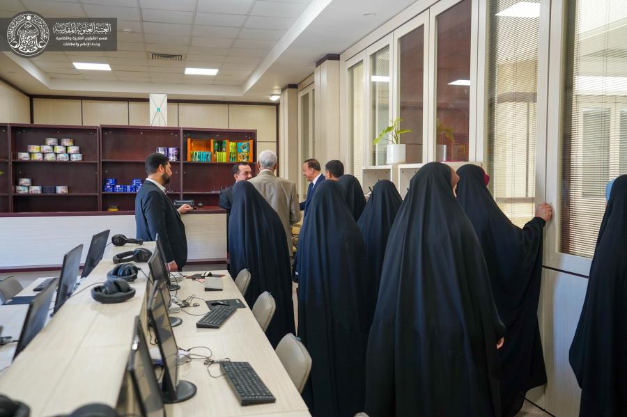 وفود جامعية تزور مكتبة الروضة الحيدرية في العتبة العلوية المقدسة