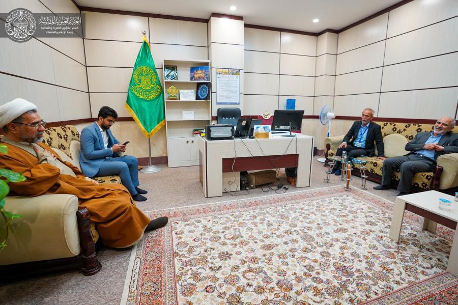 وفد أكاديمي من جامعة شيراز الدولية يزور قسم الشؤون الفكرية والثقافية في العتبة العلوية المقدسة