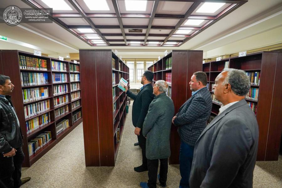 وفد من المكتبة المركزية العامة في الكوفة يزور مكتبة الروضة الحيدرية