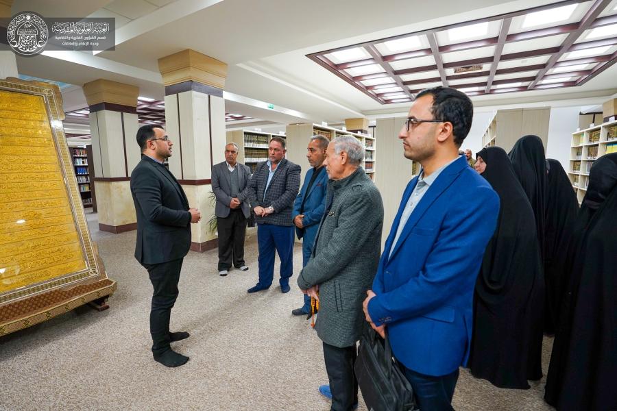 وفد من المكتبة المركزية العامة في الكوفة يزور مكتبة الروضة الحيدرية