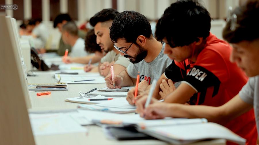العتبة العلوية المقدسة تهيئ جناحاً خاصاً بطلبة المدارس لمراجعة دروسهم استعداداً للامتحانات النهائية